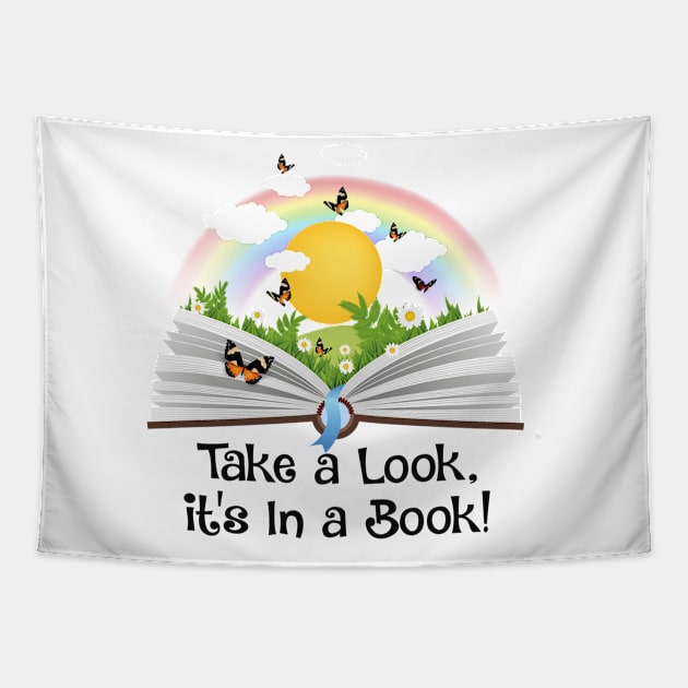 Take a Look, it's In a Book Reading Rainbow Tapestry by ShopiLike