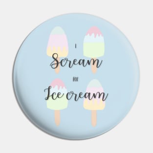 Cool Summer Print With Ice Cream Illustration And Typography Pin