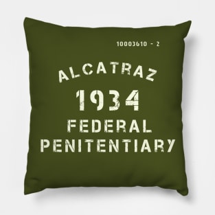 Alcatraz Prison Penitentiary Jail Prisoner Vintage Pillow