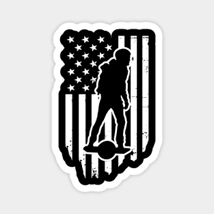 Onewheel Nation American Flag One Wheel Rider Magnet