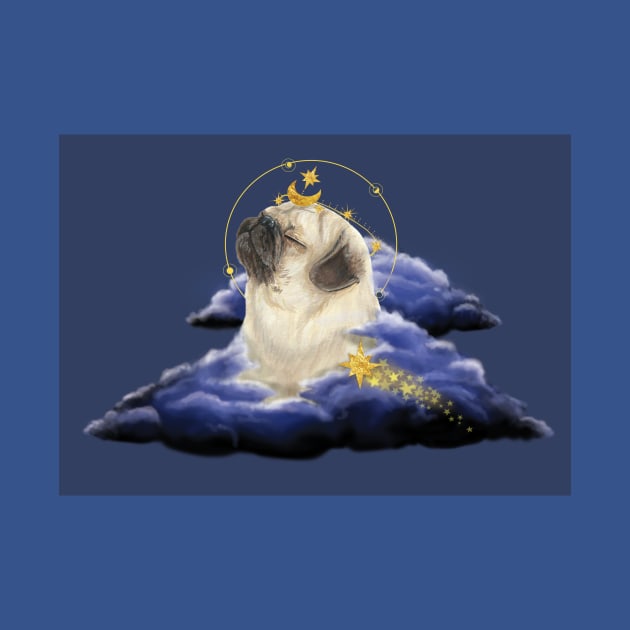 Starry night pug by HannahFarr