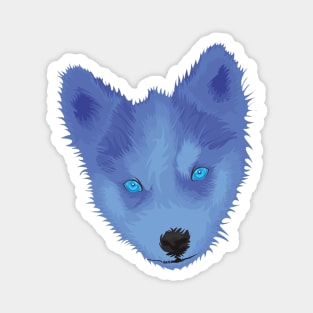 Blue Husky Magnet