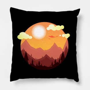 Aliens In The Mountains Pillow