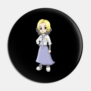 CHIBI ANIME PRETTY METAL GIRL SCHOOL UNIFORM Pin