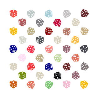 Abstract Multicolour Dice T-Shirt