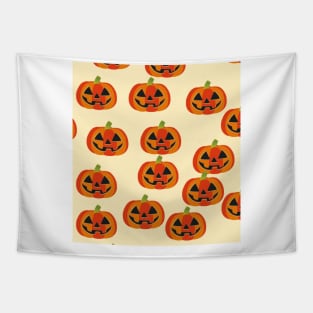 Halloween Pattern with pumpkin graphic illustration Tapestry