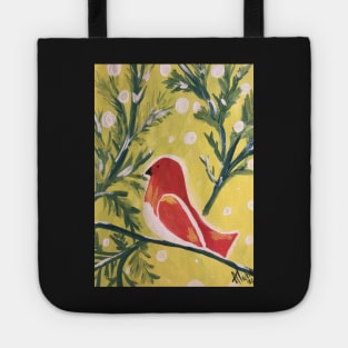 Winter cardinal visitor Tote