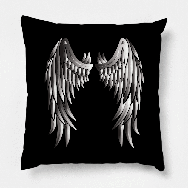 Duochrome Angel Wings Pillow by WannabeArtworks