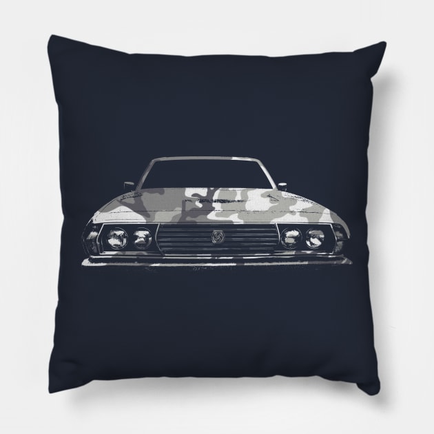 Leyland P76 1970s Australian classic car urban camo Pillow by soitwouldseem