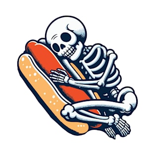 skeleton hug hot dog T-Shirt