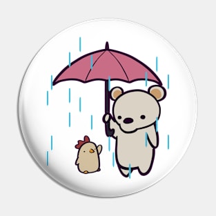 Polar Bear Umbrella Pin