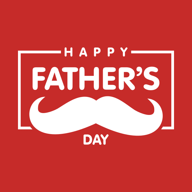 Happy Fathers Day Handlebar Mustache Best Dad Funny Daddy by rjstyle7