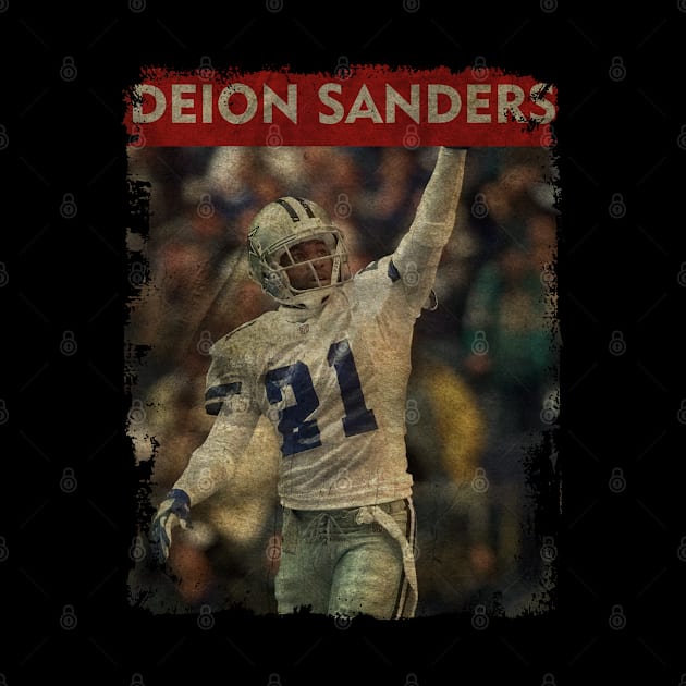 TEXTURE ART-Deion Sanders - RETRO STYLE 3 by ZiziVintage