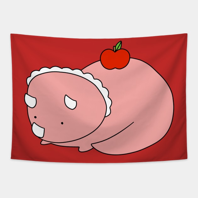 Apple Triceratops Tapestry by saradaboru