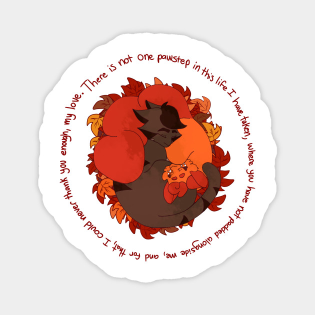 Squirrelflight And Bramblestar Warrior Cats Magnet Teepublic