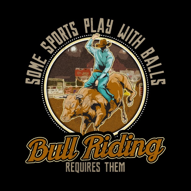 Bull Riding Rodeo Cowboy Western Country Wild Retro by Ramadangonim