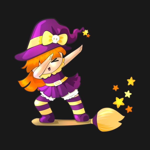 Dabbing Kawaii Witch by LyddieDoodles