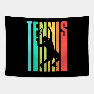 US Open Tennis Player Silhouette Tapestry