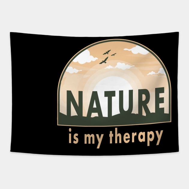 Nature is my Therapy Tapestry by Dogefellas