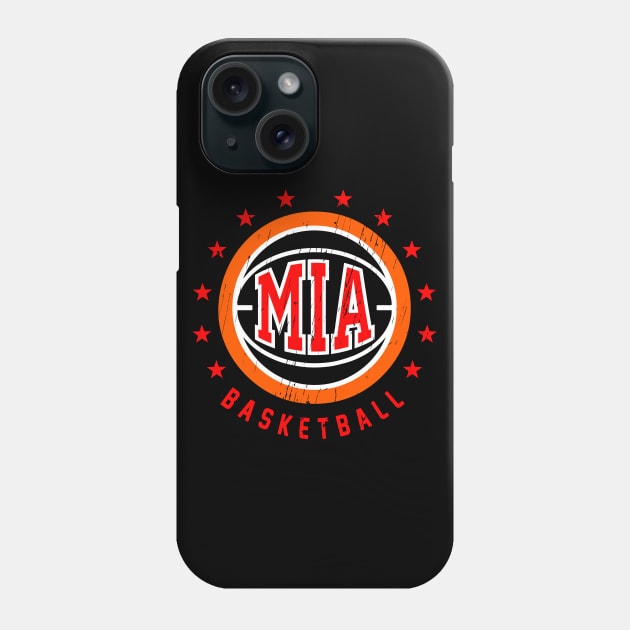 MIA Basketball Vintage Distressed Phone Case by funandgames