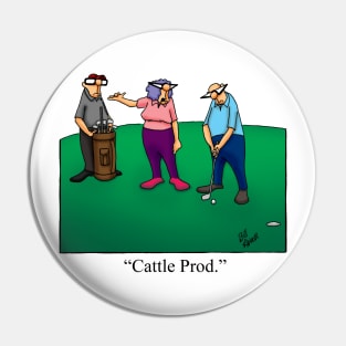 Funny Spectickles Golf Cartoon Pin