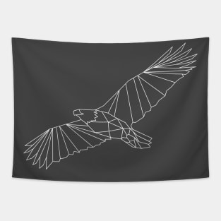 Geometric Eagle White Tapestry