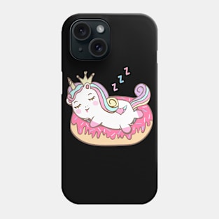 Cute Unicorn Lies On Donut Phone Case