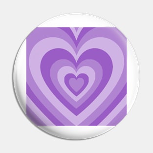 purple retro heart Pin