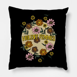 Violent Femmes Name Personalized Flower Retro Floral 80s 90s Name Style Pillow