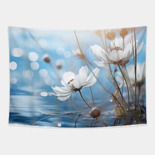 Wild flower Water Lake Nature Serene Tapestry