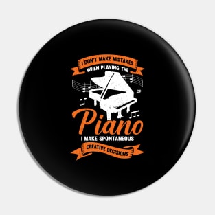 Funny Piano Player Music Pianist Gift Pin