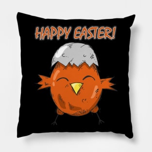 Cute orange Easter chick - Happy Easter! Pillow