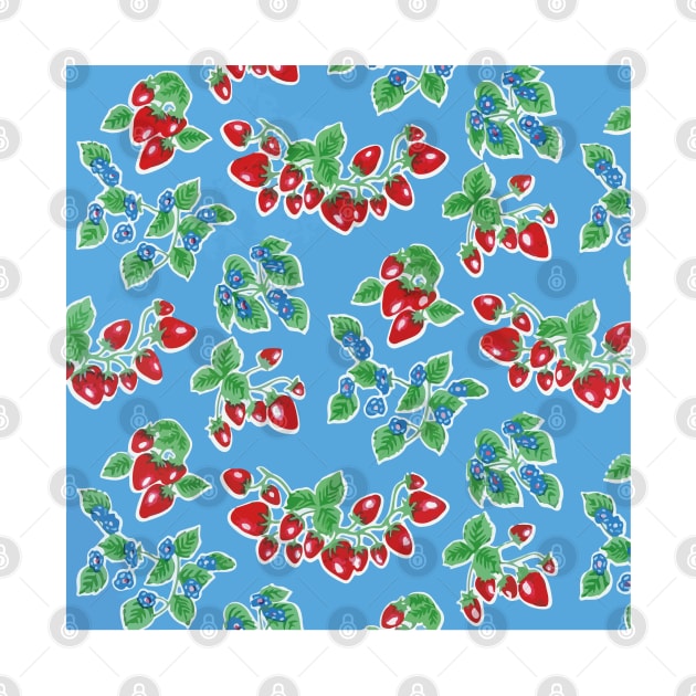 Strawberry mexican oilcloth by T-Mex