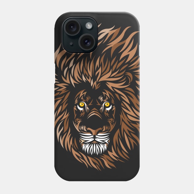 Lion Tribal Face Phone Case by albertocubatas