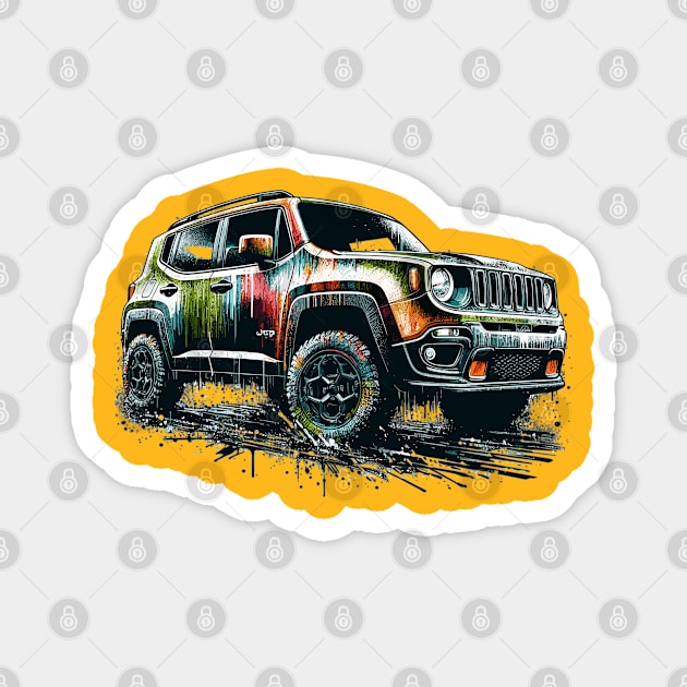 Jeep Renegade Magnet by Vehicles-Art