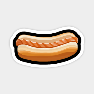 Grilled Hotdog in Bun Magnet