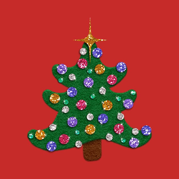 Felt Look Christmas Trees | Cute Stickers by Cherie(c)2021 by CheriesArt