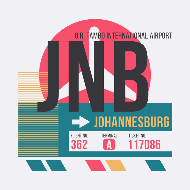 Johannesburg (JNB) Airport Code Baggage Tag by SLAG_Creative