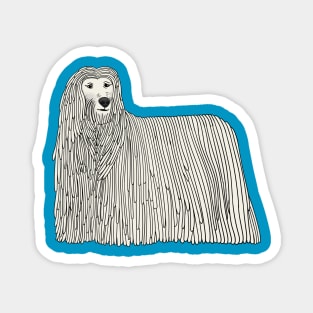 Komondor dog cartoon illustration Magnet