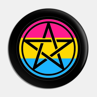 Large Print Pentacle LGBT Flag Pansexual Pin