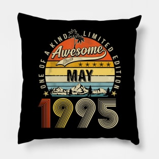 Awesome Since May 1995 Vintage 28th Birthday Pillow