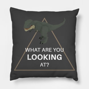 Low Poly T-Rex Dinosaur What are you looking at? Pillow