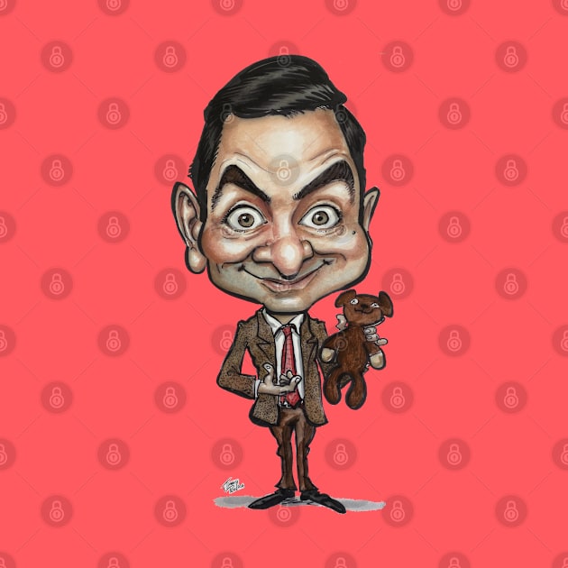 Mr. Bean and Teddy by Jimmy’s Cartoons