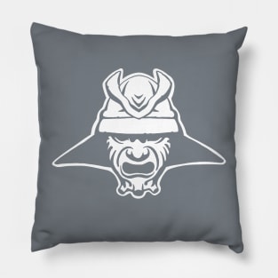 Japanese traditional armored mask: Men-Yoroi. Light ink Pillow