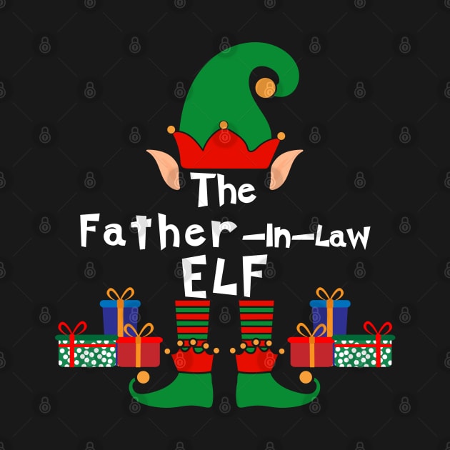 Funny Family Matching Christmas Father-in-law Elf by Mind Your Tee