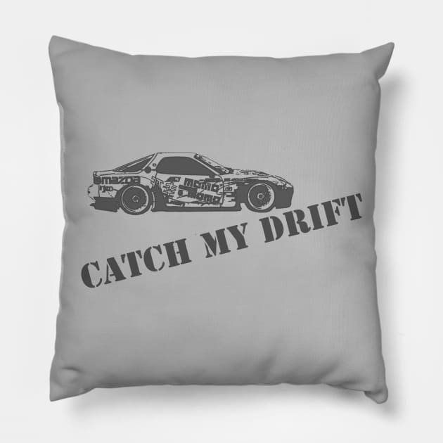 Catch My Drift RX-7 Pillow by RodeoEmpire