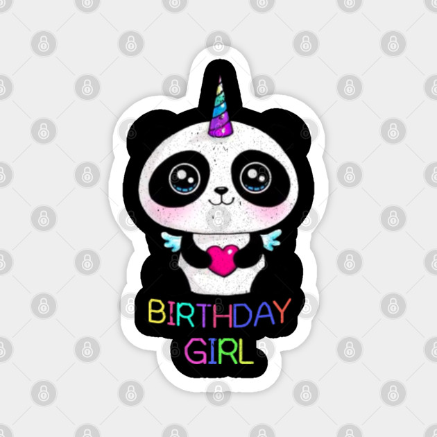 Womens Cute Kawaii Birthday Unicorn Panda Colorful Girl Funny Gift Cute Kawaii Birthday Unicorn Panda Magnet Teepublic Au