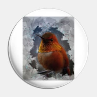 Rufous Hummingbird Pin