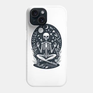 Zen Skull (monochrome) Phone Case