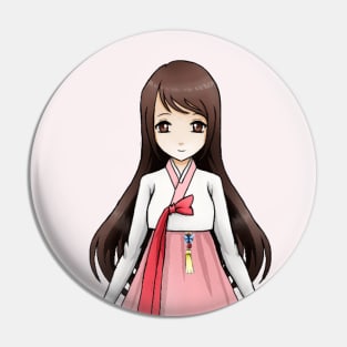 Hanbok GIrl 1 Pin